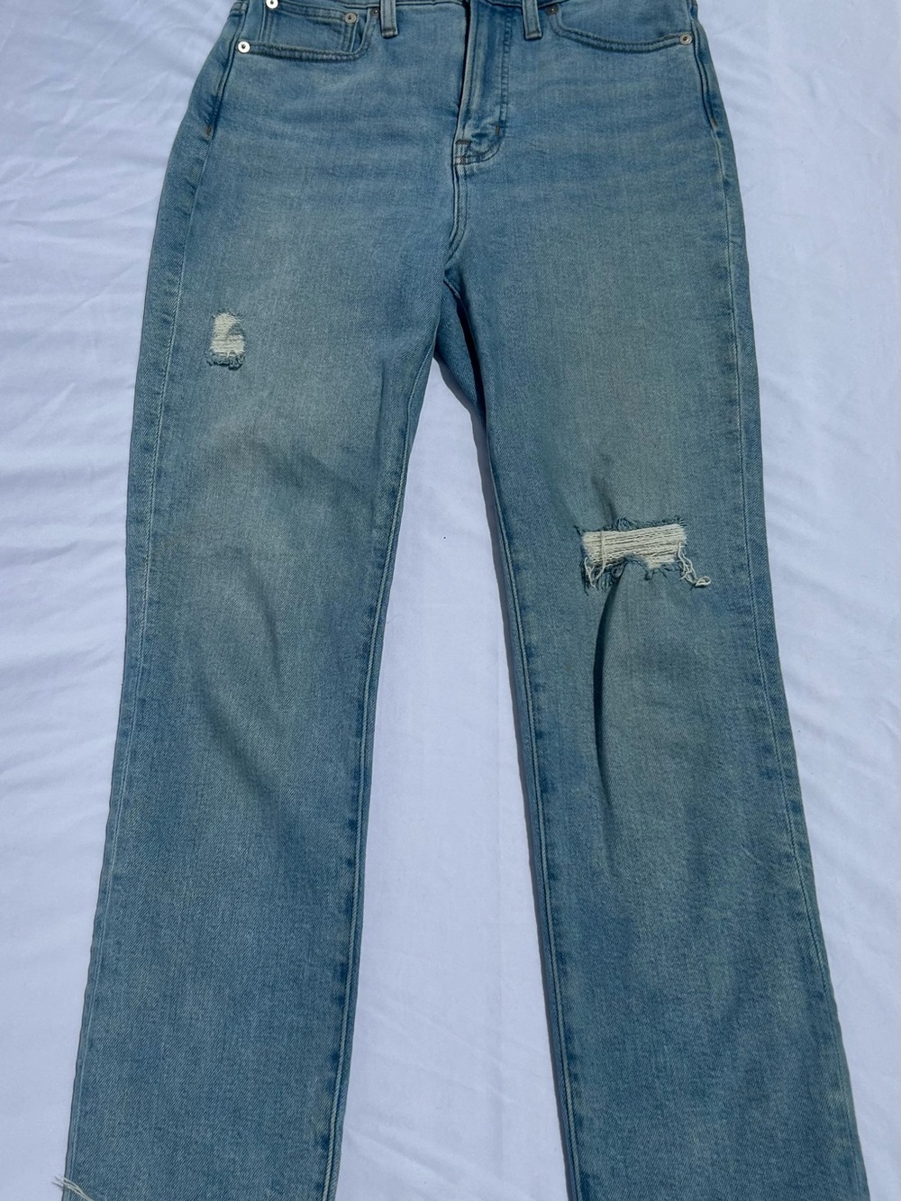 Madewell perfect fit vintage jean Distressed Straight Leg Jeans size 25